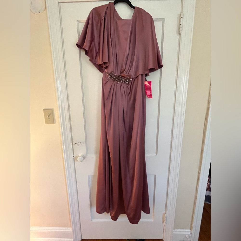 Adrianna Papell Formal Rose Satin Dress